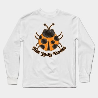 Cute Ladybug Design - This Lady Rocks Long Sleeve T-Shirt